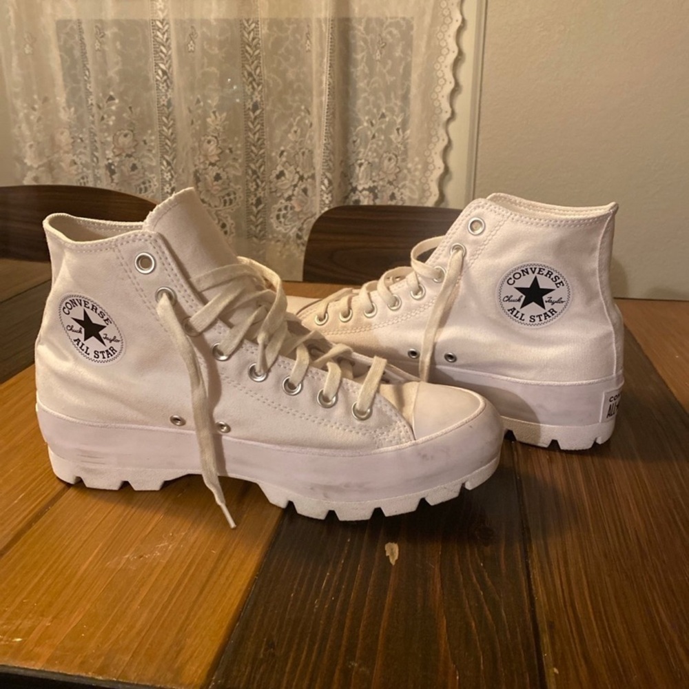 Converse Women's White Platform High-Tops